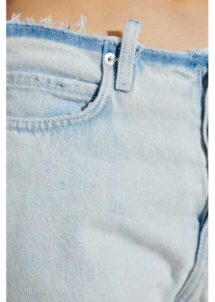 Blugi drepti Balenciaga Stonewashed Effect Regular Fit Jeans 18Cm Blue Femei (BM 19088096) 5