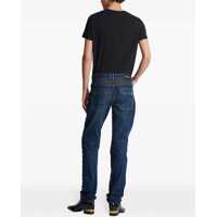 Blugi Balmain pentru Barbati - Blugi drepti Balmain Regular Fit Biker Jeans With Visible Stitching 18Cm Blue Barbati (BM 19088120) - B-mall.ro