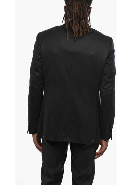 Sacouri CORNELIANI Cc Collection Flap-Pocket Reset Blazer Black Barbati (BM 19088129) 3