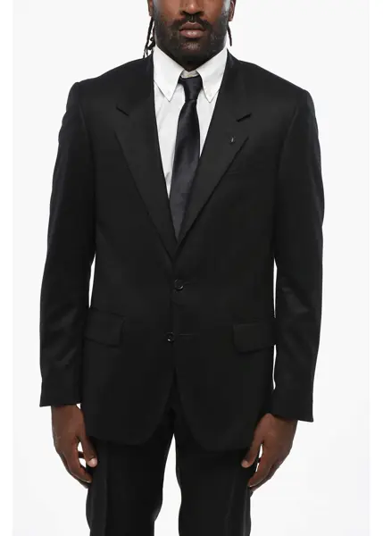 Sacouri CORNELIANI Cc Collection Flap-Pocket Reset Blazer Black Barbati (BM 19088129) 1