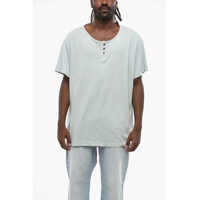 Tricouri Solid Color Henley T-Shirt Barbati