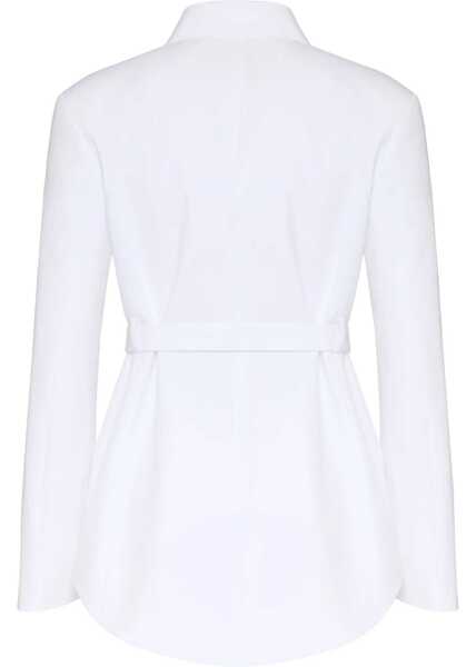 Sacouri Valentino Garavani Cotton Blazer With Flap Pockets And Snap Buttons White Femei (BM 19088138) 2
