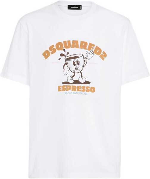 Tricouri DSQUARED2 T-shirt with print White Barbati (BM 19088210) 1