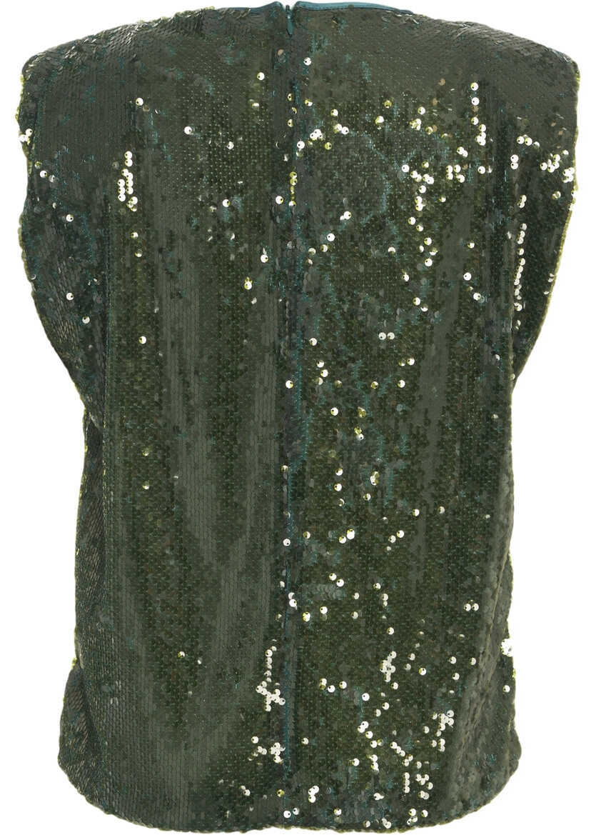 Maiouri Jucca Top with sequins Green Femei (BM 19088216) 3