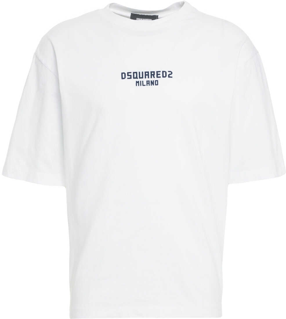 Tricouri DSQUARED2 Oversize T-shirt with logo print White Barbati (BM 19088219) 2