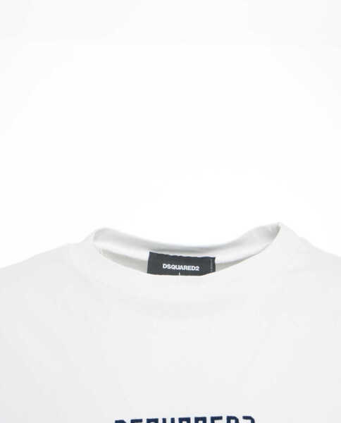 Tricouri DSQUARED2 Oversize T-shirt with logo print White Barbati (BM 19088219) 4