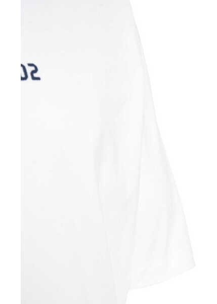 Tricouri DSQUARED2 Oversize T-shirt with logo print White Barbati (BM 19088219) 5