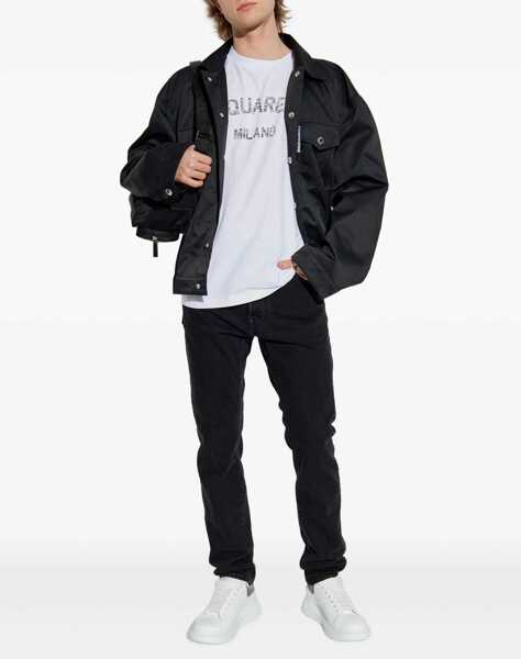 Tricouri DSQUARED2 T-shirt with logo print White Barbati (BM 19088222) 2