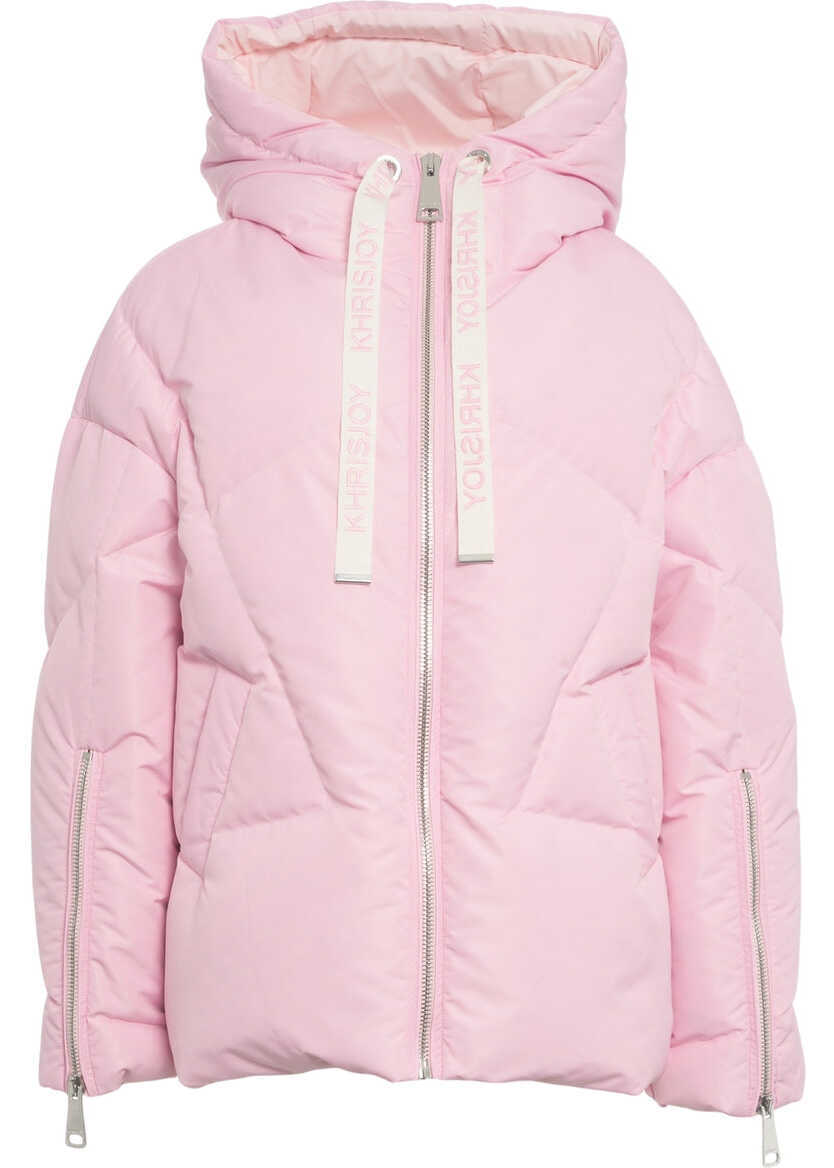 Geci de iarna KhrisJoy Quilted down jacket with hood Pink Femei (BM 19088240) 2