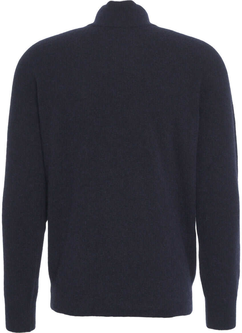 Pulovere Roberto Collina Mock neck sweater Blue Barbati (BM 19088252) 3