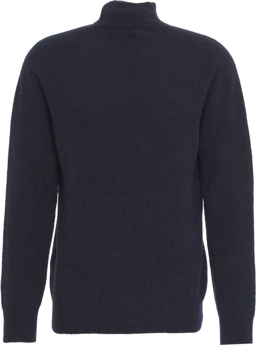 Pulovere Roberto Collina Mock neck sweater Blue Barbati (BM 19088252) 1