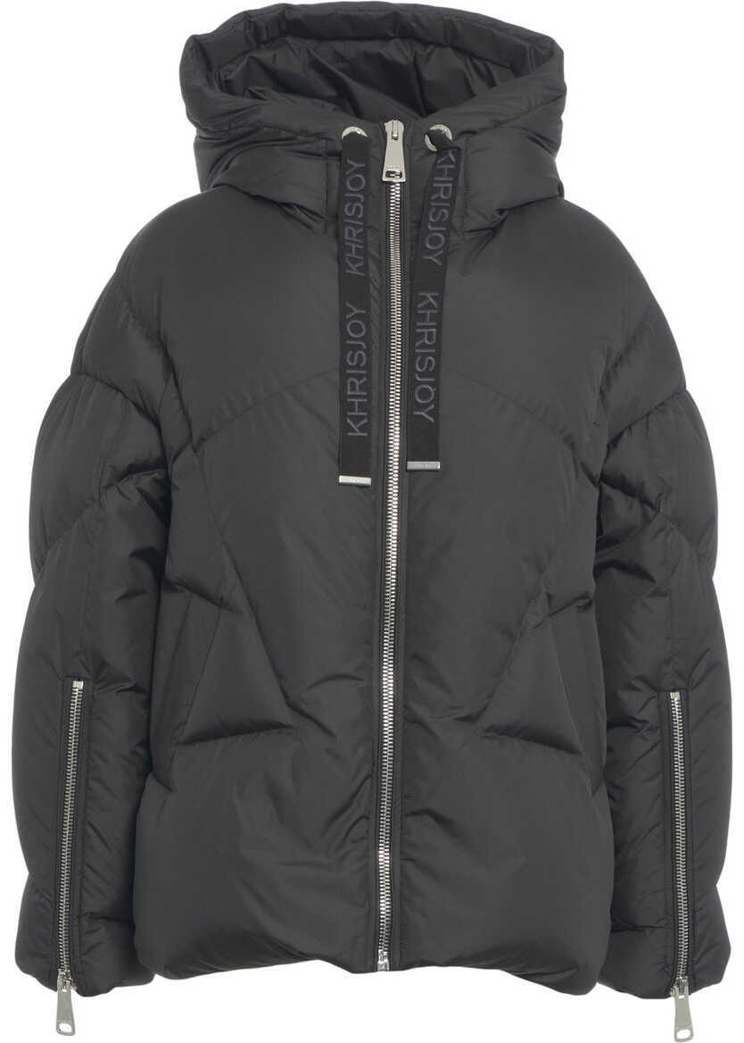 Geci de iarna KhrisJoy Puffer jacket with hood Black Femei (BM 19088261) 2