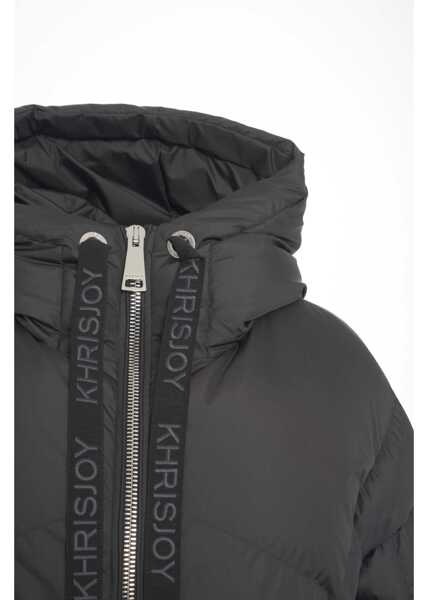 Geci de iarna KhrisJoy Puffer jacket with hood Black Femei (BM 19088261) 4