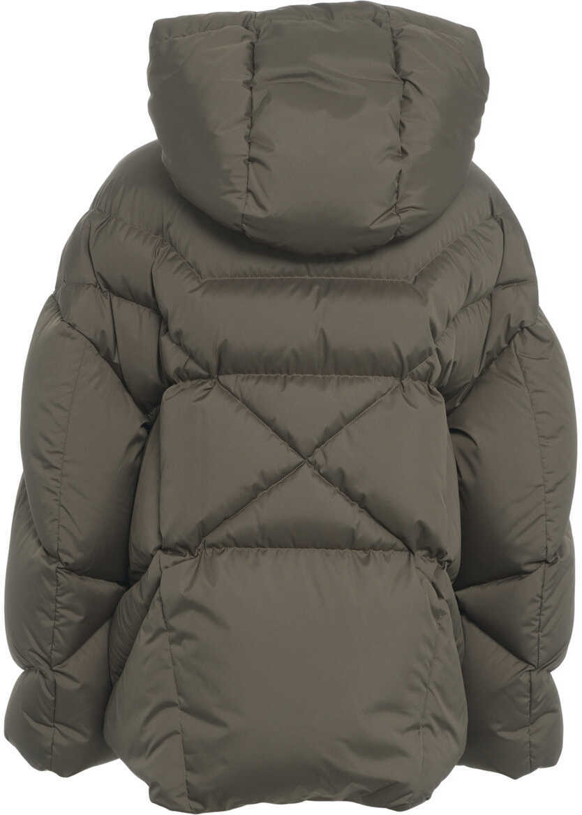 Geci de iarna KhrisJoy Puffer jacket with hood Olive Femei (BM 19088261) 3