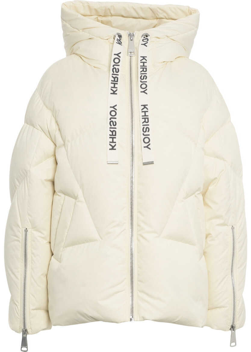 Geci de iarna KhrisJoy Puffer jacket with hood White Femei (BM 19088261) 2
