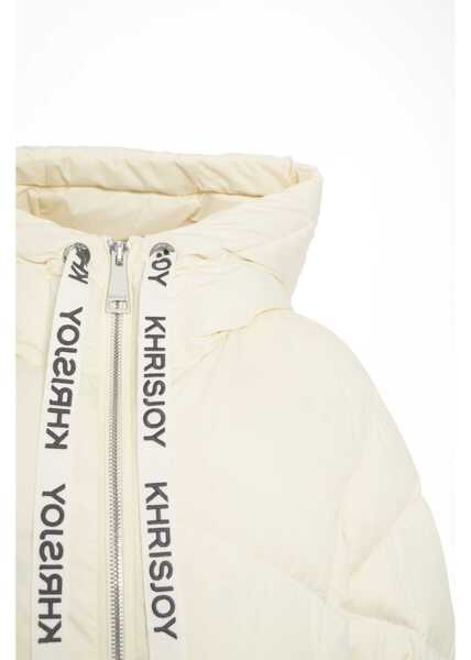 Geci de iarna KhrisJoy Puffer jacket with hood White Femei (BM 19088261) 4