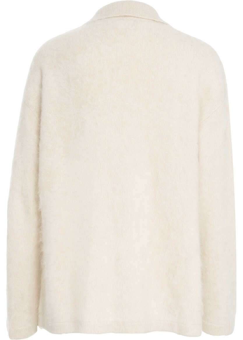 Tricouri Polo Soft Goat Cashmere polo shirt White Femei (BM 19088264) 3