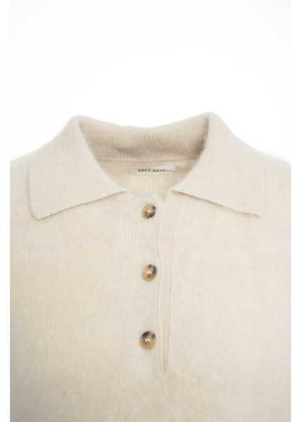 Tricouri Polo Soft Goat Cashmere polo shirt White Femei (BM 19088264) 4