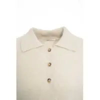Tricouri Polo Dama - Tricouri Polo Soft Goat Cashmere polo shirt White Femei (BM 19088264) - B-mall.ro