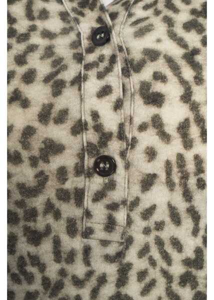 Tricouri Polo Majestic Filatures Polo shirt with animal-print Multicolor Femei (BM 19088270) 5