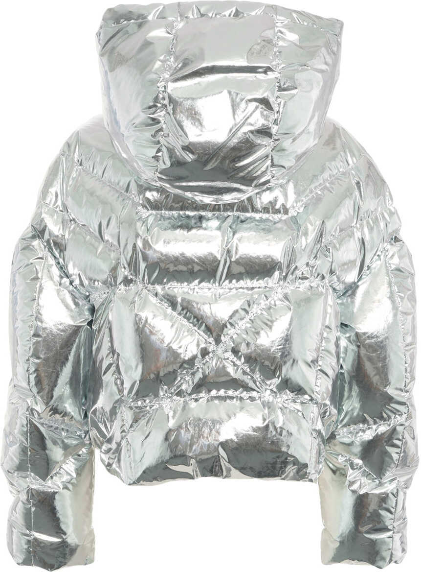 Geci de iarna KhrisJoy Puffer jacket in metallic look Silver Femei (BM 19088276) 3