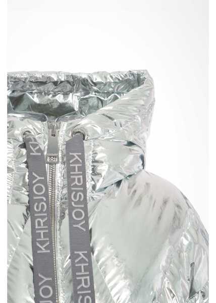 Geci de iarna KhrisJoy Puffer jacket in metallic look Silver Femei (BM 19088276) 4