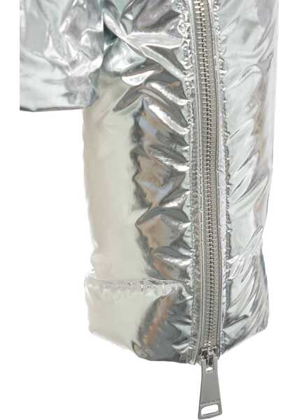 Geci de iarna KhrisJoy Puffer jacket in metallic look Silver Femei (BM 19088276) 5
