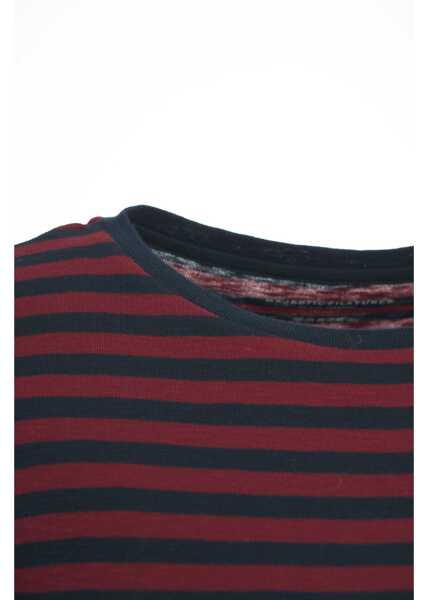 Tricouri Majestic Filatures Striped long-sleeve shirt Red Femei (BM 19088324) 4