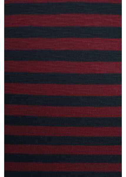 Tricouri Majestic Filatures Striped long-sleeve shirt Red Femei (BM 19088324) 5