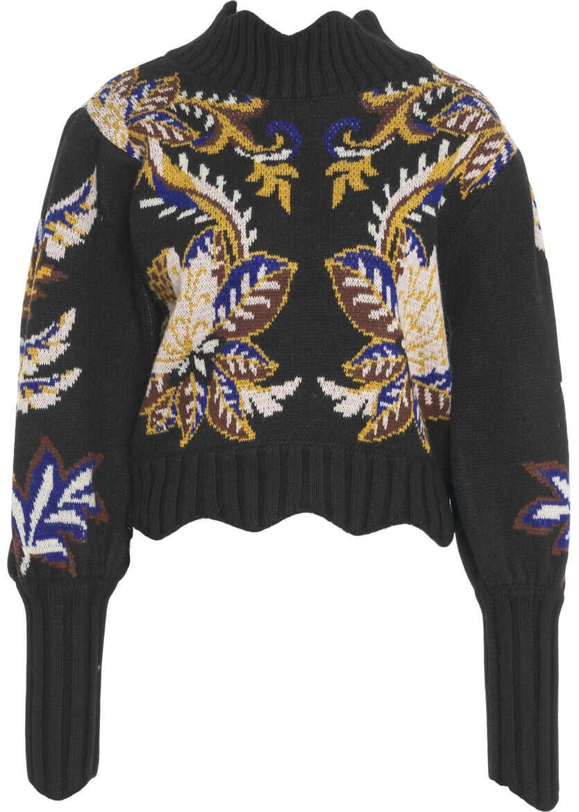 Pulovere Farmrio Sweater with floral print Black Femei (BM 19088333) 1