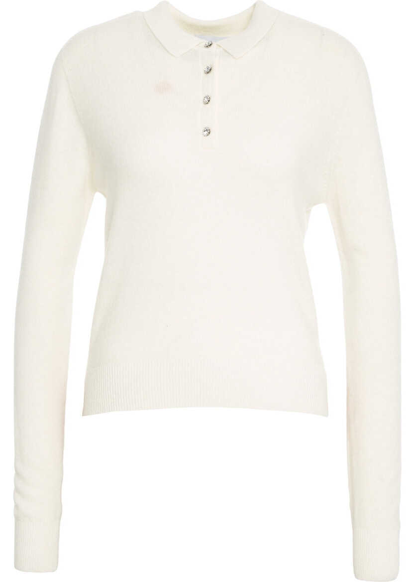 Tricouri Polo Kaos Knit sweater with polo collar White Femei (BM 19088336) 2