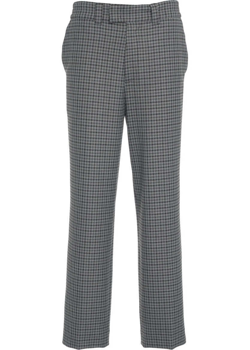 Pantaloni casual Paolo Pecora Chino pants with check pattern Grey Barbati (BM 19088366) 2