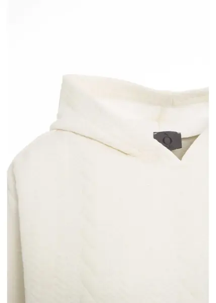 Bluze de trening OBLO UNIQUE Knit hoodie White Femei (BM 19088378) 4