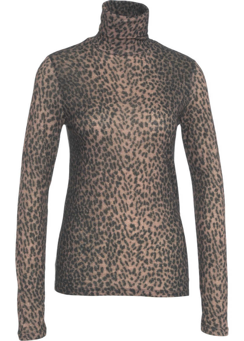 Pulovere casual Majestic Filatures Turtleneck shirt with animal print Multicolor Femei (BM 19088381) 2