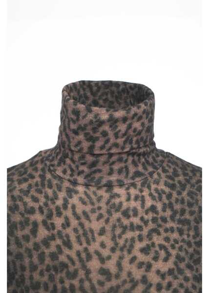 Pulovere casual Majestic Filatures Turtleneck shirt with animal print Multicolor Femei (BM 19088381) 4