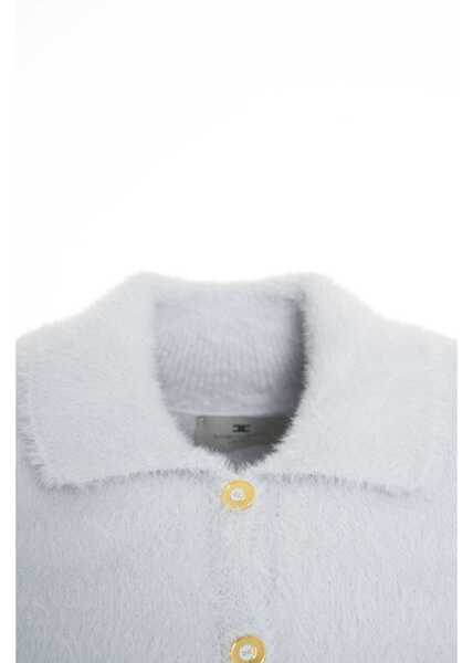 Cardigane Elisabetta Franchi Cardigan with decorative buttons Blue Femei (BM 19088387) 4