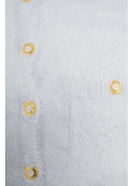 Cardigane Elisabetta Franchi Cardigan with decorative buttons Blue Femei (BM 19088387) 5