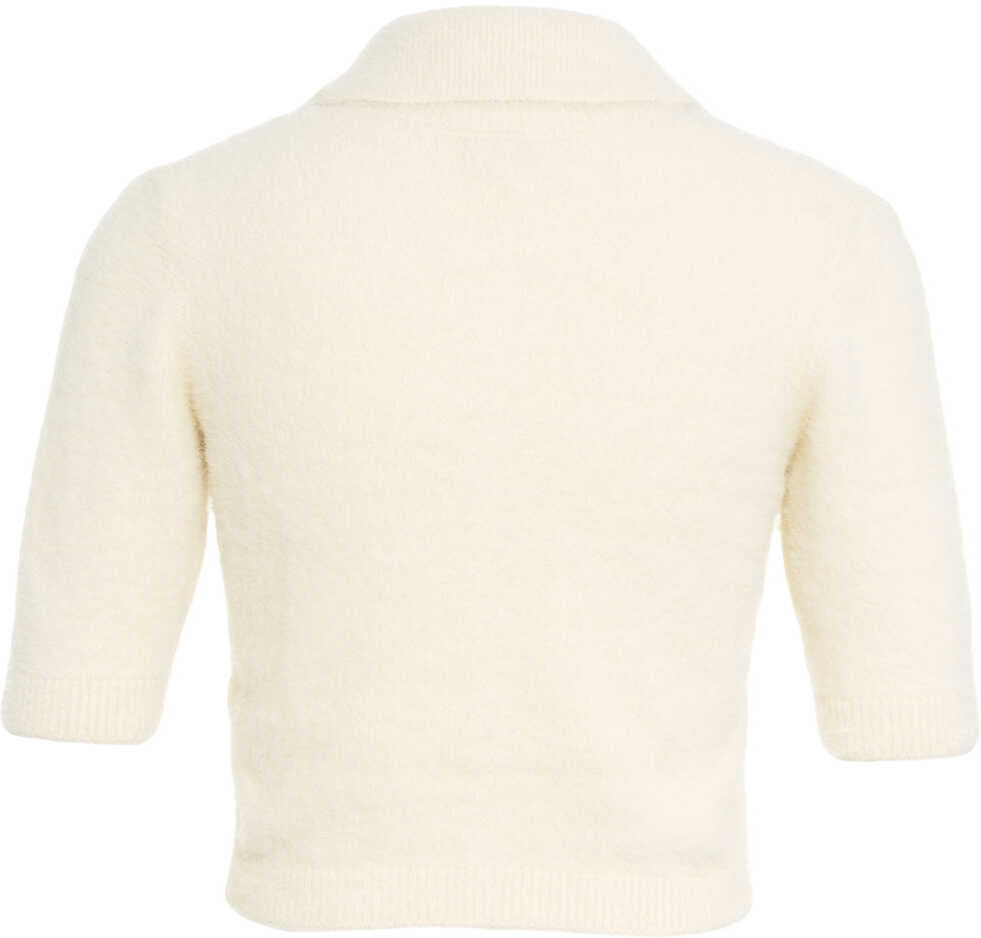 Cardigane Elisabetta Franchi Cardigan with decorative buttons White Femei (BM 19088387) 3