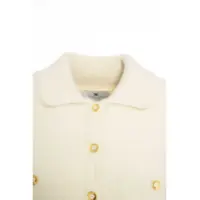 Pulovere Dama - Cardigane Elisabetta Franchi Cardigan with decorative buttons White Femei (BM 19088387) - B-mall.ro