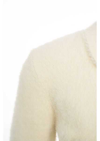 Cardigane Elisabetta Franchi Cardigan with decorative buttons White Femei (BM 19088387) 5