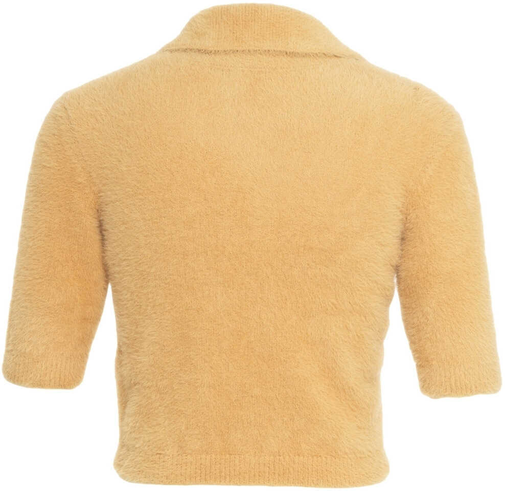 Cardigane Elisabetta Franchi Cardigan with decorative buttons Beige Femei (BM 19088387) 3