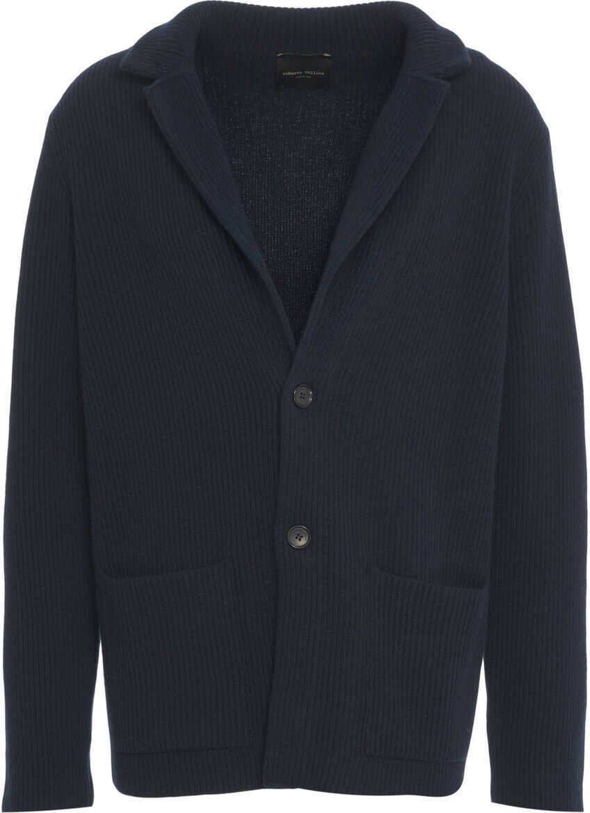 Cardigane Roberto Collina Wool cardigan Blue Femei (BM 19088402) 2
