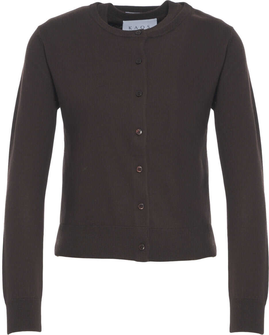 Cardigane Kaos Wool cardigan Brown Femei (BM 19088408) 1
