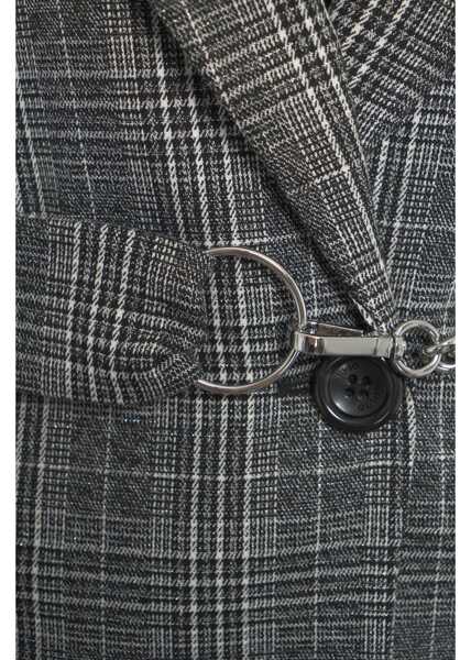 Sacouri Liu Jo Glencheck blazer Grey Femei (BM 19088420) 5