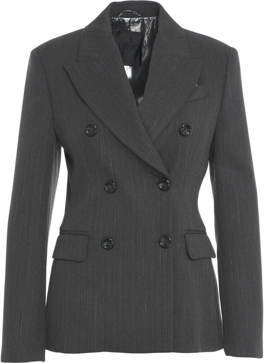 Sacouri Liu Jo Pinstripe blazer Grey Femei (BM 19088423) 2