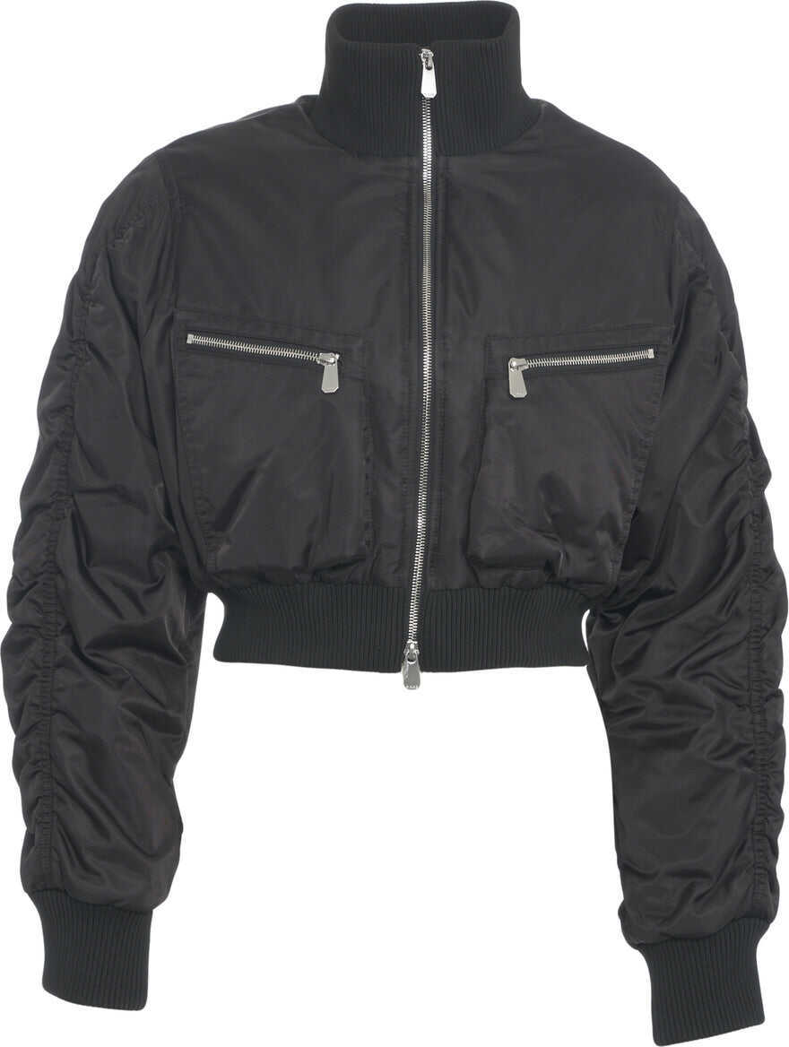 Bomber jacket Pinko Cropped bomber jacket Black Femei (BM 19088429) 2