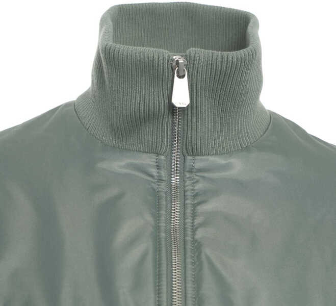 Bomber jacket Pinko Cropped bomber jacket Green Femei (BM 19088429) 4