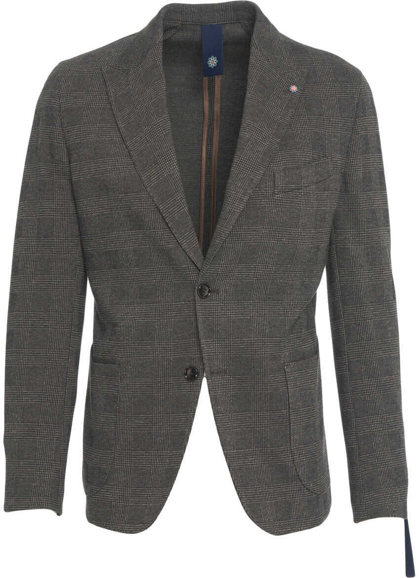 Sacouri Bharnaba Glencheck blazer Chiba Brown Barbati (BM 19088432) 2