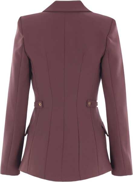 Sacouri Elisabetta Franchi Crpe blazer Red Femei (BM 19088435) 2