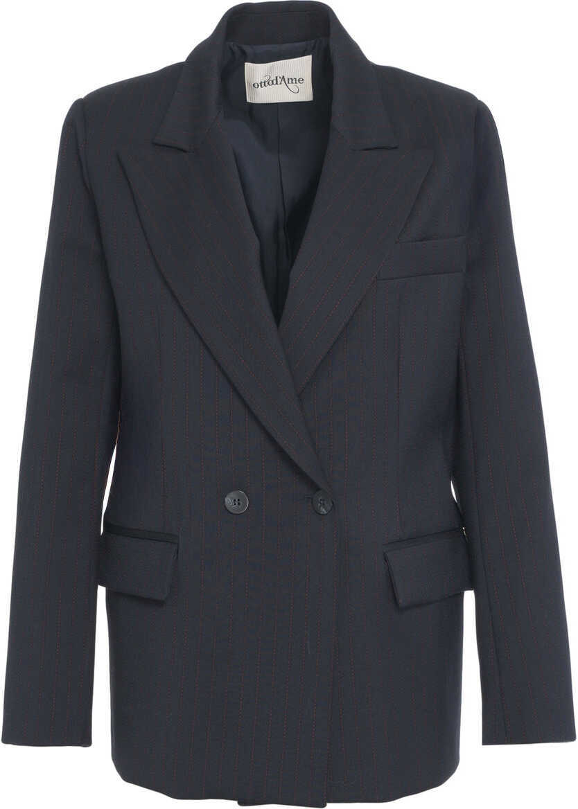 Sacouri Otto d ame Pinstripe blazer Blue Femei (BM 19088444) 2